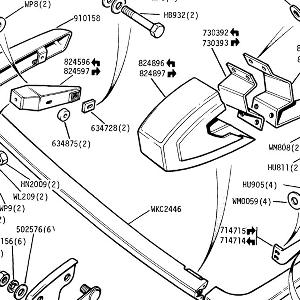 REAR BUMPER Rear Bumper U.S.A. (Up to Commission No. CF27001)