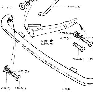 FRONT BUMPER Front Bumper: All Markets except U.S.A.