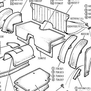 INTERIOR Rear floor Carpets and Pads