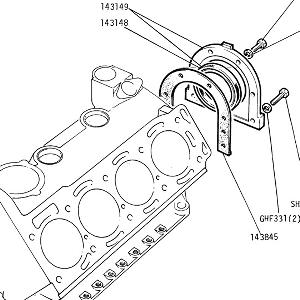 ENGINE - Rear Engine Housing and Oil Seal