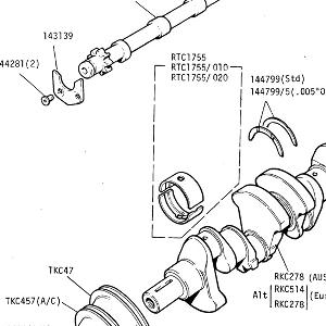 ENGINE - Crankshaft and Pulley, Idler Shaft