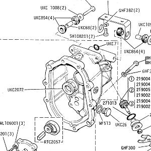 5 SPEED GEARBOX - Extension Case and Pump, Speedo Driven Gear