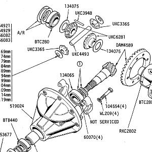 REAR AXLE - Axle Center assy 3.27:1 non collapsible spacer