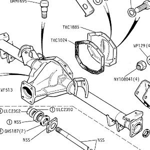 REAR AXLE - Axle Shaft, Filler Plug, Oil Seals. All 5 Speed Manual Gearbox and from VIN402001 on Automatic