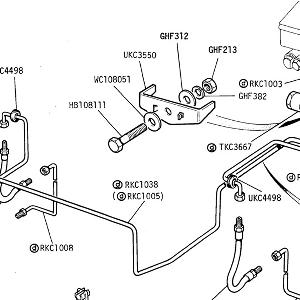 BRAKES - Front Hydraulic Pipes and Brake Hose (LHS)