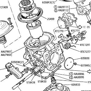 FUEL SYSTEM - Front Carburettor Details JAPAN/USA up to VIN401629