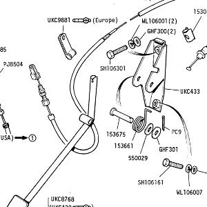 FUEL SYSTEM - Accelerator Cable and Pedal (CARB ENGINE)