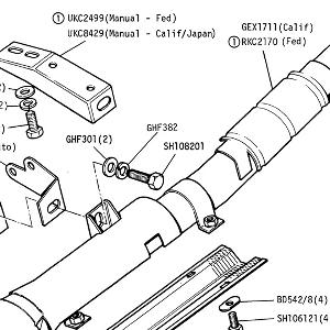 EXHAUST SYSTEM - Intermediate Exhaust Pipe (USA/JAPAN) - 1979 ONLY up to VIN202092