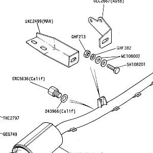 EXHAUST SYSTEM - Front Exhaust Pipe (USA 1980 VIN 209093 onwards)