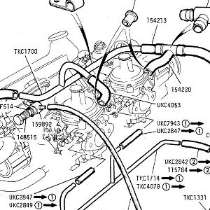 EMISSION - Breather Rail, Carb Vent Pipe (Australia - Carb Engine)