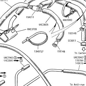 EMISSION - Condensate Breather, Carb Vent Pipe (Canada - Carb Engine)