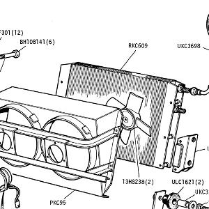 AIR CONDITIONING - Condenser, Fan Motor and Fan