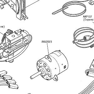 HEATING - Air Conditioning Unit Control Levers/Motor/Valves