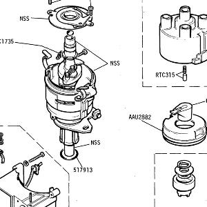 ELECTRICAL - Distributor AUS/CDN up to ENGINE NO CL 41646 (see 2C-05L for future)