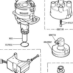 ELECTRICAL - Distributor (USA Federal) up to ENGINE NO CV30569 (see 2C-05L for future)