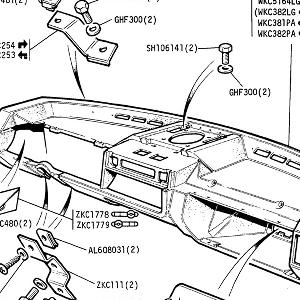 FACIA/TRIM/SEATS - Facia Base, Fuse Box Cover, Facia Support Brackets