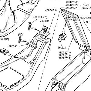 FACIA/TRIM/SEATS - Centre Console and Armrest (Manual Gearbox)