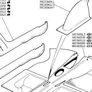 FACIA/TRIM/SEATS - Main Fllor Carpet and Handbrake Gauntlet From VIN No. 200001