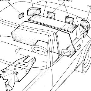 FACIA/TRIM/SEATS - Sound Insulation Pads (Convertible)