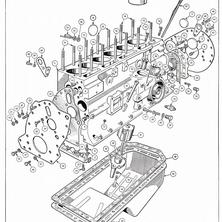 ENGINE: ENGINE UNIT COMPLETE, GASKET SETS, CYLINDER BLOCK, FRONT AND REAR PLATES AND OIL PUMP