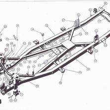 CHASSIS FRAME. also contains: -
Starting handle guide & stay (17)(18)