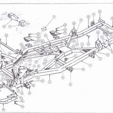 CHASSIS FRAME AND RADIATOR SKID SHIELD.