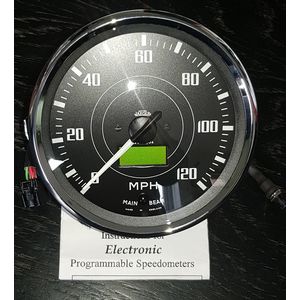 Electronic TR2-3B KPH Speedometer (MPH shown for reference)